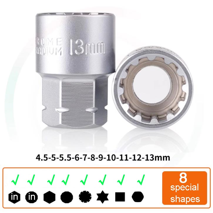 đ§đCoffret douilles universel, cliquet angle rĂ©duit avec rallongeâcardan, pour auto moto et meublesđâš