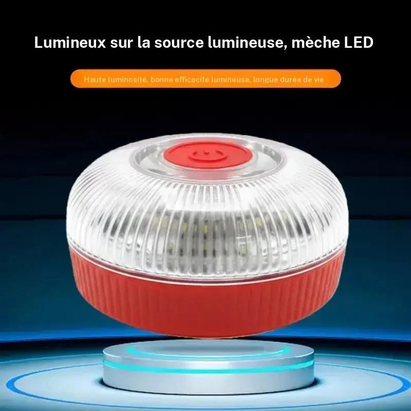 Bande lumineuse stroboscopique V16 avec aimant puissant à la base de la batterie